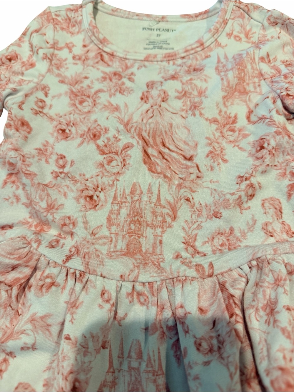 Posh Peanut Pink Toile Ruffle Matching Set - Picture 3 of 7